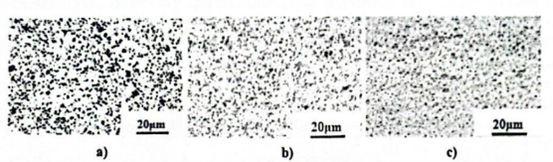 Comparison of microstructure of materials with different oxide contents