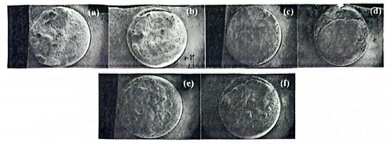 Comparison of contact surface morphology after simulated electrical performance test