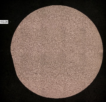 Metallographic of the Head of the Extruded Material
