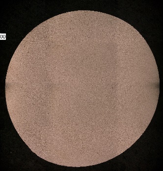 Metallographic of the Central Part of the Extruded Material
