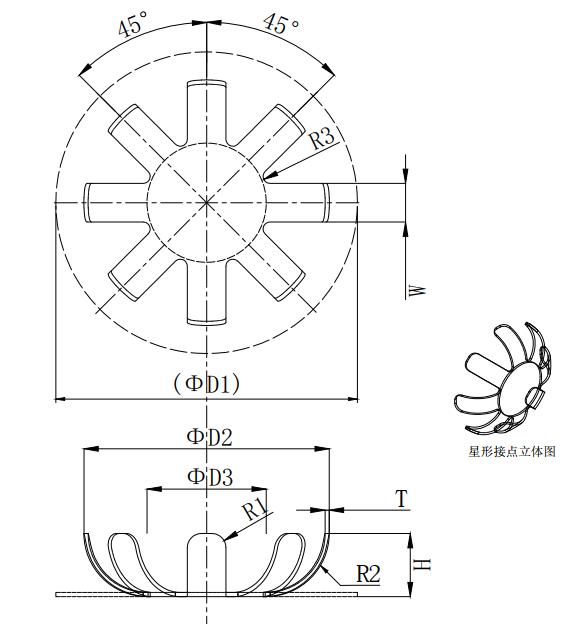 Star Contact Structure